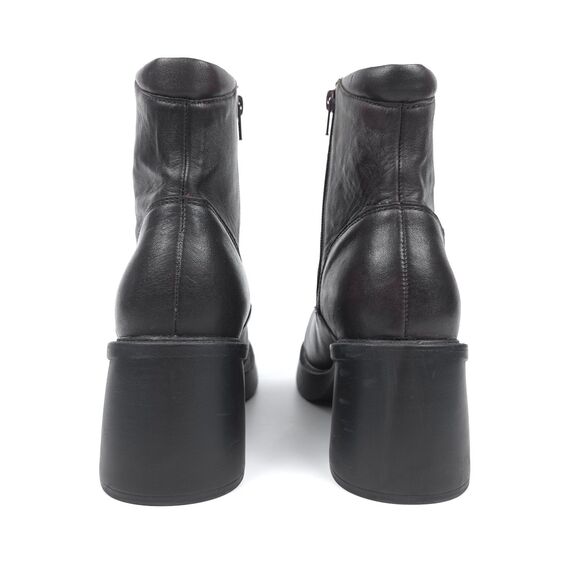 AMERICAN EAGLE 90s Vintage Leather Platform Ankle Boots Chunky Heel Y2k Grunge - Picture 10 of 13